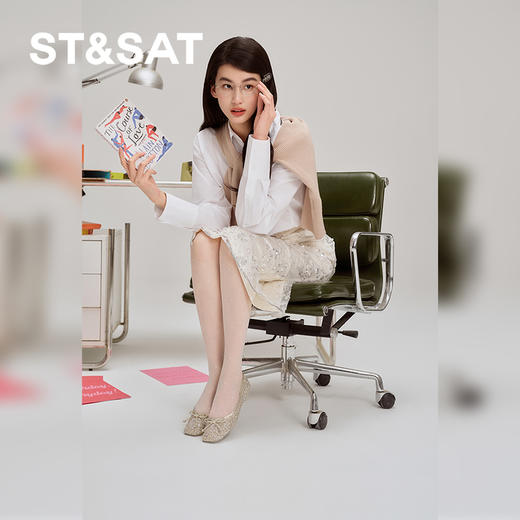 【甜美芭蕾】星期六闪亮蝴蝶结平底单鞋SSD1111059 商品图4