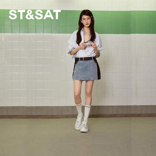 【百搭厚底】星期六时尚休闲松糕厚底板鞋SSD1112C4W 商品图2