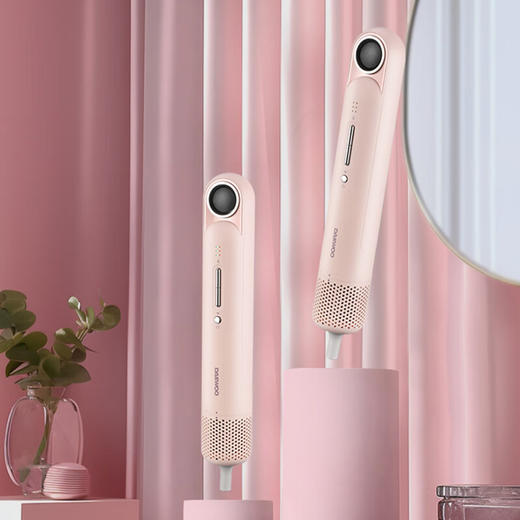 大宇（DAEWOO）电吹风家用旅行速干头发负离子护发迷你便携式吹风筒_DYCF-12W80_香缇粉 商品图0