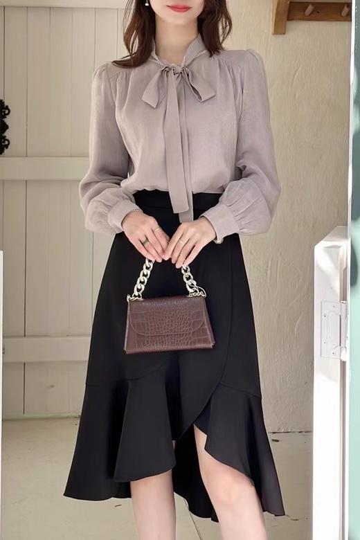 Le Malene 黑色经典知性优雅鱼尾半裙 17893 商品图4