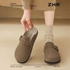 ZHR则则真皮牛反绒半拖包头勃肯鞋女情侣款百搭ins半拖鞋女博肯鞋 商品缩略图8