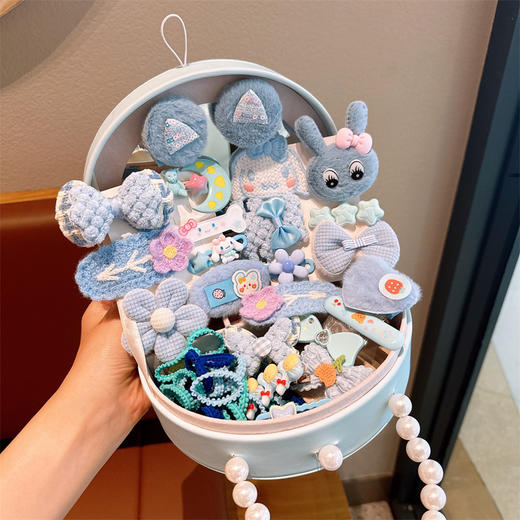 【多款头饰，精美首饰盒，萌趣又时尚！】儿童发饰 女童发夹套装礼盒 小女孩头饰发卡 公主头绳 宝宝皮筋首饰盒 儿童节礼物 生日礼物-QQ 商品图10