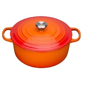 法国进口（Le Creuset）酷彩铸铁锅圆形22cm3.3L经典橘色