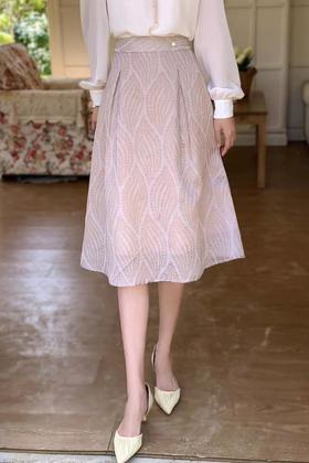 Le Malene 优雅知性肌理感高腰半裙 17922