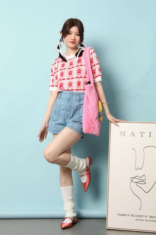 L.Fleuri 复古提花设计感针织上衣 18020 商品图2