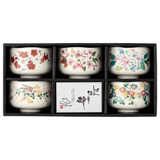 日本进口西庵窑日本的四季粉引碗套装 商品图0