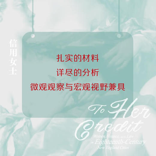 信用女士：18世纪新英格兰城市的妇女、金融和法律（精装典藏版） 商品图3