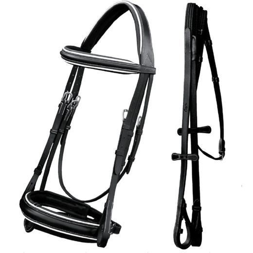 舞步水勒缰绳牛皮水勒缰马术用品骑马1084QS 商品图0