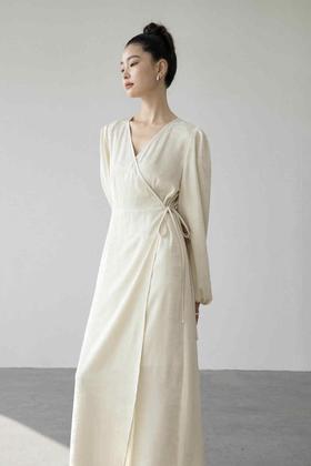 L.Fleuri 气质系带提花连衣裙 17923