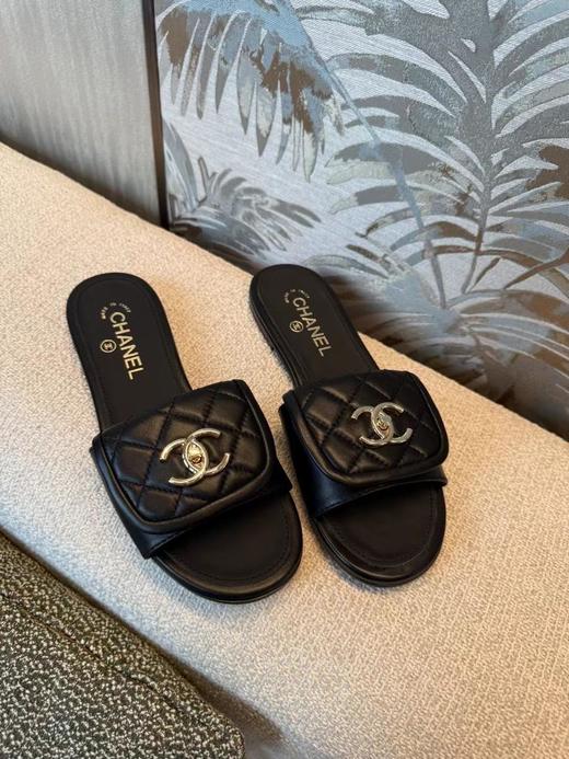 25ss早春Chane*新款菱格书包扣拖鞋！菱格书包扣终于出拖鞋款了（HC） 商品图0