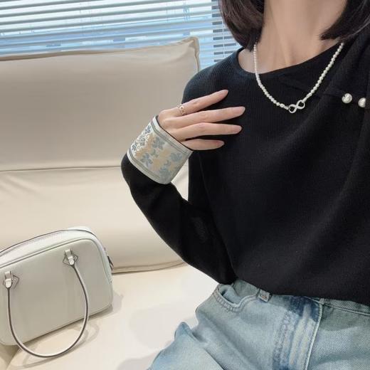 新中式羊毛莱赛尔针织国风衫 商品图2