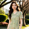 奢姿大码女装2025夏季减龄绣花设计简约连衣裙胖妹妹V领时尚裙子9952869636 商品缩略图2