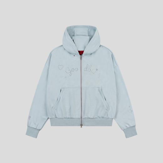 GOODBAI GOODEES烫钻logo oversize拉链卫衣 商品图2