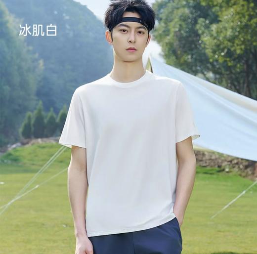 （最后样衣清仓，现货）五只白鹅—【10A级抑菌】夏季薄荷天丝莱赛尔T恤男女款棉短袖8805/8806 商品图8