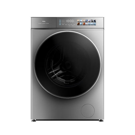 TCL12公斤超级筒P7超薄洗烘一体滚筒洗衣机_1.2洗净比_全域免污_540mm大筒径_智能投放_G120P7-HDI 商品图1