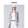 VIMAGE纬漫纪智性风亚麻宽松质感灰色百搭衬衫外套春季新款V2309918 商品缩略图2