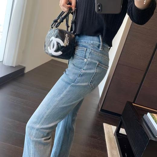 新款猫猫微喇牛仔裤土耳其四面弹盐洗牛仔裤 商品图11