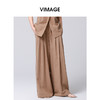 VIMAGE纬漫纪气质高腰垂感直筒休闲裤2025夏季新款V2305932 商品缩略图0