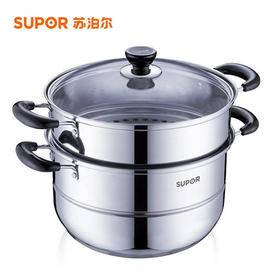 苏泊尔 畅享经典不锈钢双层蒸锅VZ26BS01