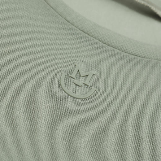 谜底T恤短袖女2025夏新品休闲日常LOGO印花紧身X型上衣252MT0684 商品图3