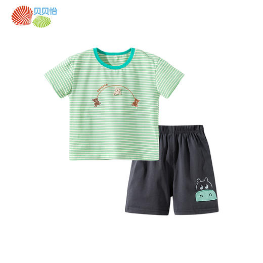 【网眼透气凉感套装】25夏季新款男童冰感T恤短袖宽松短裤套装 商品图9