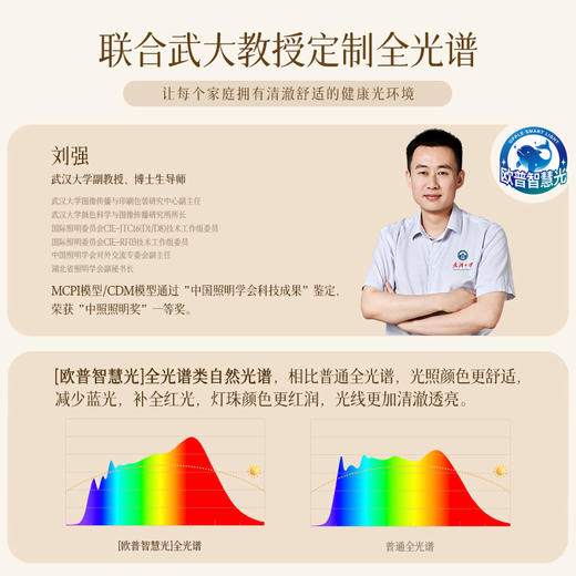 欧普（OPPLE）风扇灯全光谱隐形扇风扇吊灯客厅餐厅卧室家用简约现代电扇清风 商品图2