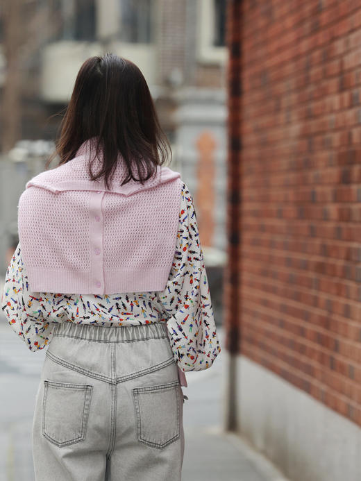 TYNVIE 荷叶边领插肩衬衫 - 印花 商品图7