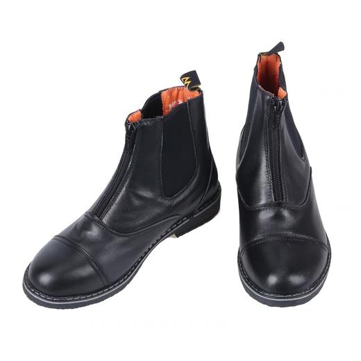 儿童马靴牛皮马术短靴男女骑马靴防滑减震骑马靴马术装备dx010QS 商品图0