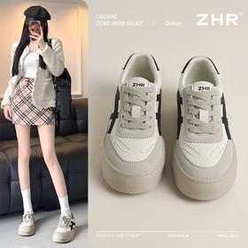 ZHR则则2025春季复古休闲德训鞋女增高轻便耐磨透气时尚运动鞋女
