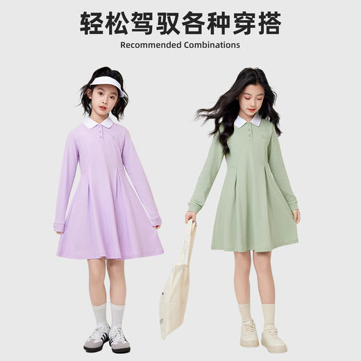 【清仓捡漏】【140-160】【LAVI】女童春秋长袖连衣裙休闲舒适Polo裙 商品图8