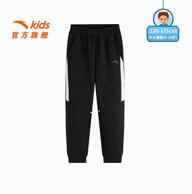 安踏儿童男大童针织运动长裤2025夏季新款透气舒适中大童运动裤子352525701