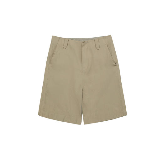 谜底短裤女2025夏新品百搭日常斜纹麻棉直筒裤合身裤子252MK0690 商品图4