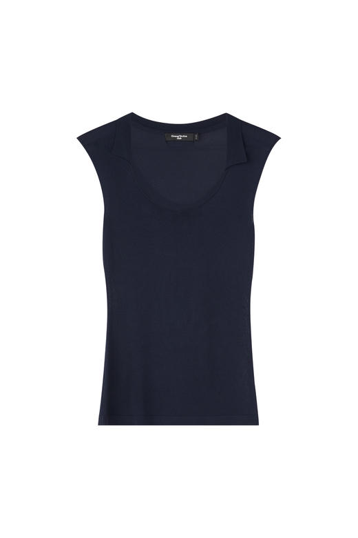 oneup弹力U型翻领针织背心 商品图5