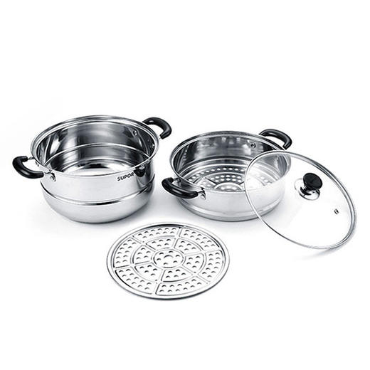 苏泊尔 畅享经典不锈钢双层蒸锅VZ26BS01 商品图1
