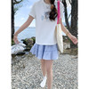 <曾小咸推荐>休闲白色珍珠绣花短袖T恤蓝色半身裙 商品缩略图1