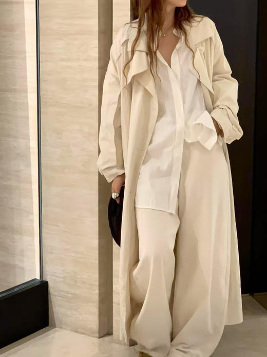 DONSEE10｜DS10SS2540-A 米白直筒长风衣 商品图2