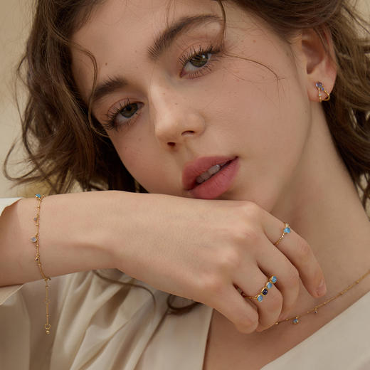 ARSIS银饰｜秘密花园系列 仲夏蓝调细戒 商品图4