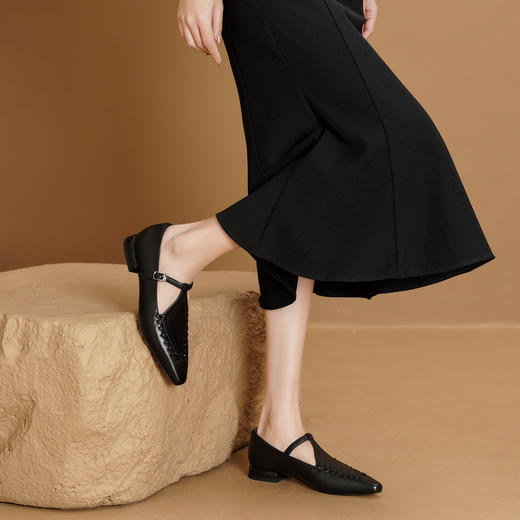 Westory2025年春季平跟尖头玛丽珍通勤休闲浅口单鞋S25AE58481 商品图4