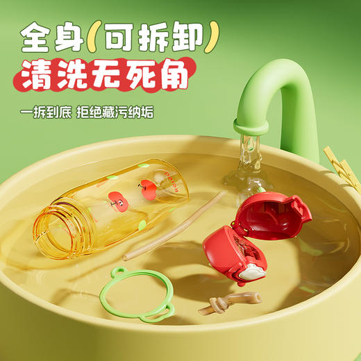 心选丨物生物果园派 果汁派PPSU吸管杯620ml 商品图5