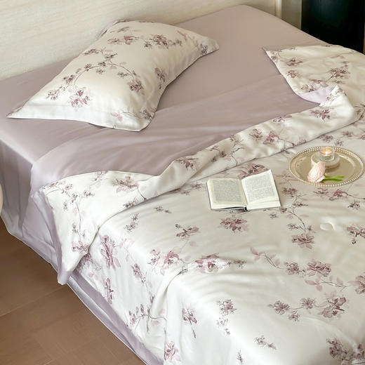 自然醒花卉60支天丝数码印花夏被四件套高级夏季可水洗莱赛尔凉感薄款空调被夏被子TD 商品图5