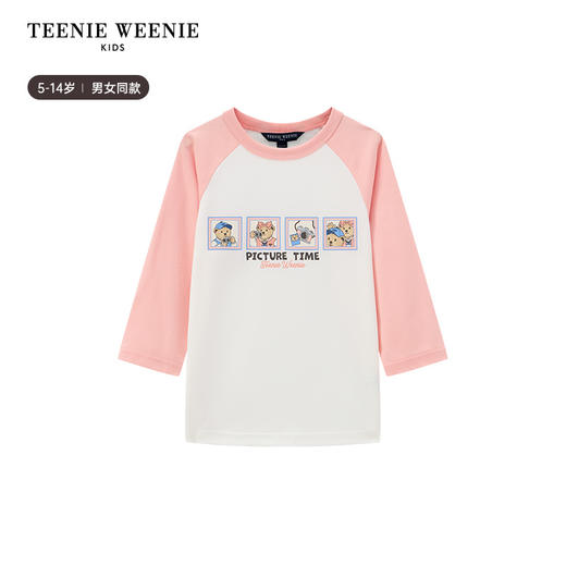 TeenieWeenie Kids小熊童装男女童凉感撞色插肩七分袖T恤TKLA256399I 商品图8