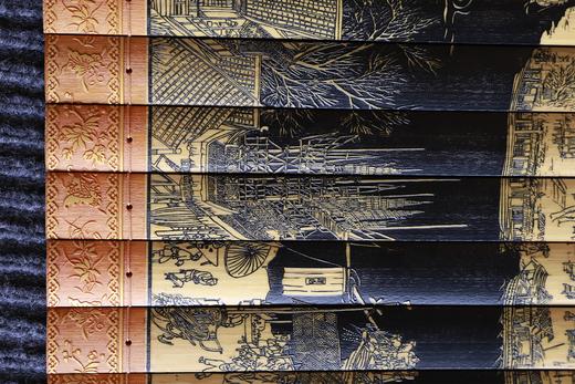 30cm清明上河图°仿古金边竹简 商品图6