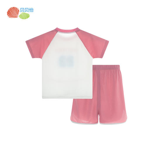 贝贝怡【凉感运动风套装】25夏季新款女童冰感短袖T恤+宽松透气短裤套装ZB2ET028 商品图5