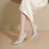 Westory2025年春季尖头中跟华丽满钻婚鞋宴会浅口单鞋S25AE58841 商品缩略图5