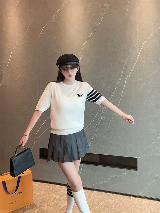 TB狗狗提花针织四杠毛衣 商品图8