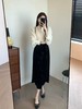 喜鹊竹叶直筒微A显瘦知性优雅丝绒半裙 商品缩略图5