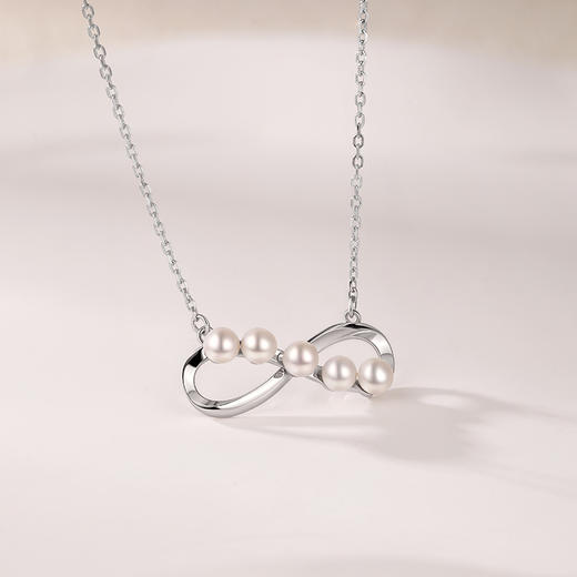 周六福S925银灵珠绽华淡水珍珠项链ZLFX062376★ 商品图5