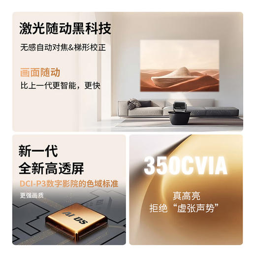 微果（VIMGO）V7_Pro云台家用投影仪1080P客厅卧室高清智能家庭影院投影机手机无线投屏_单机 商品图3