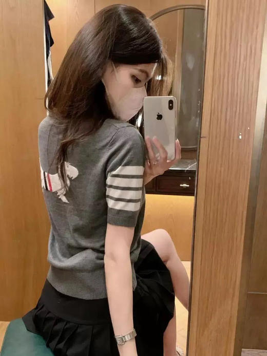 TB狗狗提花针织四杠毛衣 商品图5