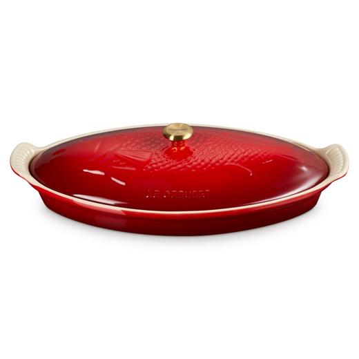 法国进口（Le Creuset）酷彩鱼烤盘带盖34cm 商品图0